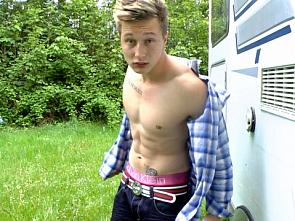 Caravan Boys 2014 - Posing and Flexing Outdoors