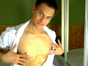 Cute boy on his webcam showing off his sexy body - Part1